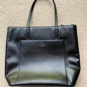 Kate Spade large leather tote with front pocket